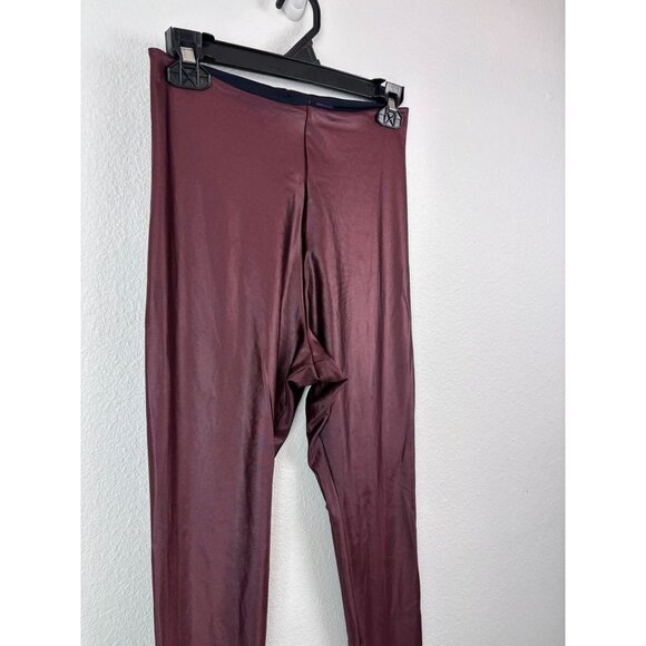 Revolve Commando women's large copper matte metallic leggings high rise stretch - Picture 6 of 7